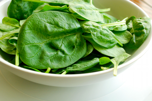 Fresh Spinach Chicken Alfredo Pizza with Spinach and Red Onion recipe and image by Lacey Stevens-Baier, a Sweet Pea Chef