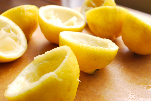 Squeezed Lemons Recipe and image for homemade mint lemonade by Lacey Stevens-Baier, personal chef for Sweet Pea Chef