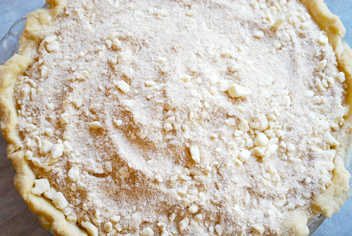 Crumble Topping Blueberry Crumble Pie recipe and images by Lacey Stevens-Baier, A Sweet Pea Chef