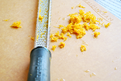 Grated Orange Zest Easy Orange Chicken recipe and images by Lacey Stevens-Baier, a sweet pea chef