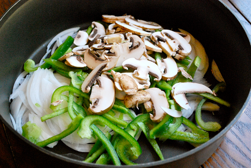 Sauteed Mushrooms, Onions and Bell Peppers Philly Cheesesteaks recipe and images by Lacey Baier, a sweet pea chef