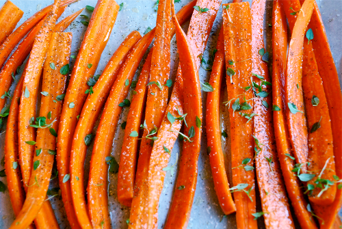 Un-Roasted Carrots Thyme-Roasted Carrots recipe and images by Lacey Baier, a sweet pea chef