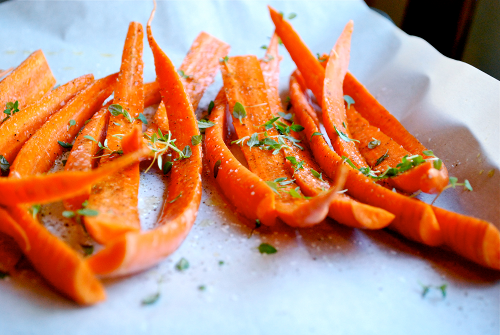Un-Roasted Carrots Thyme-Roasted Carrots recipe and images by Lacey Baier, a sweet pea chef