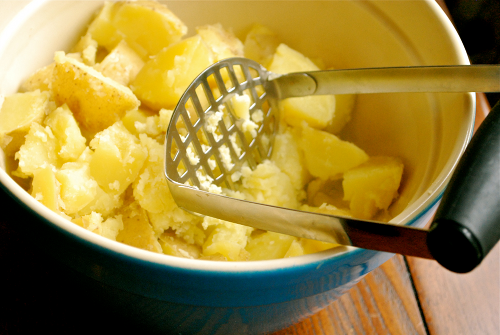 Cooked Potatoes Parmesan Mashed Potatoes recipe and images by Lacey Baier, a sweet pea chef