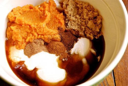 Frozen Yogurt Ingredients Pumpkin Frozen Yogurt with Roasted Pecans recipe by Lacey Baier, a sweet pea chef
