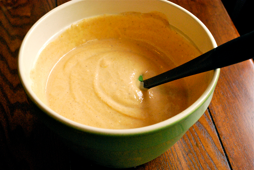 Pumpkin Yogurt Before Freezing Pumpkin Frozen Yogurt with Roasted Pecans recipe by Lacey Baier, a sweet pea chef