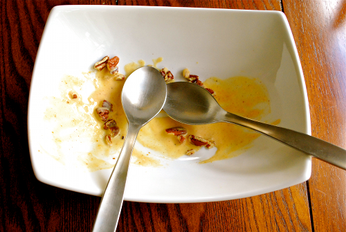 Yummy Pumpkin Frozen Yogurt with Roasted Pecans recipe by Lacey Baier, a sweet pea chef