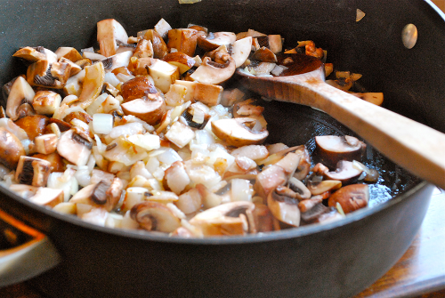 Bacon, Mushrooms and Onions Cheesy Au Gratin Potatoes recipe and images by Lacey Baier, a sweet pea chef