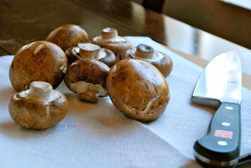 Cremini Mushrooms Cheesy Au Gratin Potatoes recipe and images by Lacey Baier, a sweet pea chef