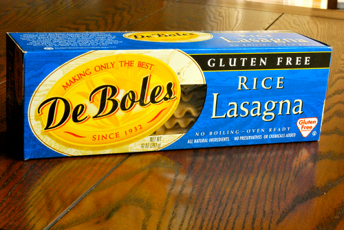 Gluten-Free Noodles Meat Lasagna recipe and images by Lacey Baier, a sweet pea chef