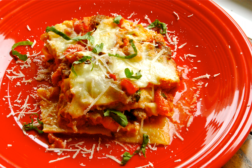 Meat Lasagna Meat Lasagna recipe and images by Lacey Baier, a sweet pea chef