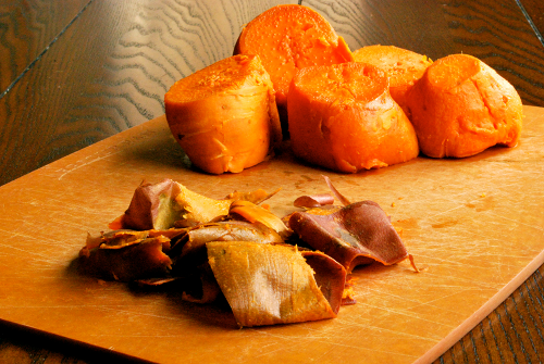 Peeled Sweet Potatoes Sweet Potato Casserole recipe and images by Lacey Baier, a sweet pea chef