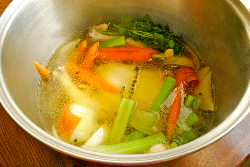 Ready to be Strained Making Chicken Stock recipe and images by Lacey Baier, a sweet pea chef