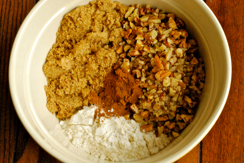 Topping Ingredients Sweet Potato Casserole recipe and images by Lacey Baier, a sweet pea chef