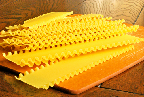 Un-Cooked Lasagna Noodles Meat Lasagna recipe and images by Lacey Baier, a sweet pea chef