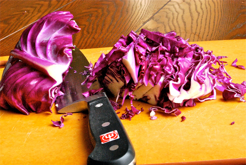 Red Cabbage Asian Coleslaw recipe and images by Lacey Baier, a sweet pea chef