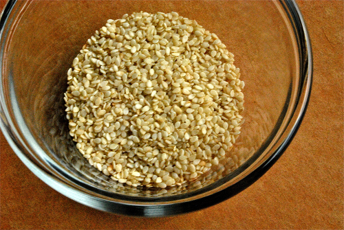 Sesame Seeds Asian Coleslaw recipe and images by Lacey Baier, a sweet pea chef