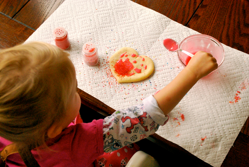 Jordan Decorating her Cookies How to Make Sugar Cookies, recipe and images by Lacey Baier, a sweet pea chef