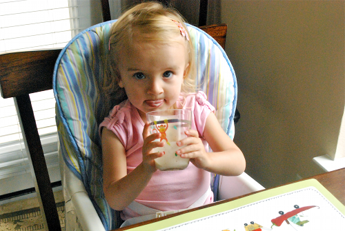 Jordan Enjoying her Banana Date Shake Banana Date Shake recipe and images by Lacey Baier, a sweet pea chef