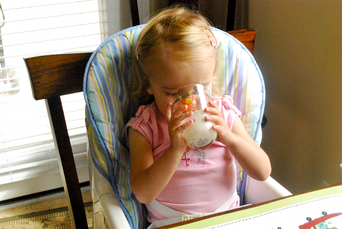 Jordan Enjoying her Banana Date Shake Banana Date Shake recipe and images by Lacey Baier, a sweet pea chef
