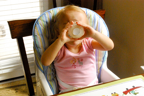 Jordan Enjoying her Banana Date Shake Banana Date Shake recipe and images by Lacey Baier, a sweet pea chef