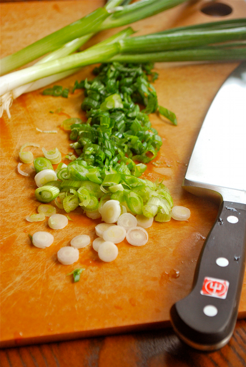 Sliced Green Onions Sautéed Baby Red Potatoes recipe and images by Lacey Baier, a sweet pea chef