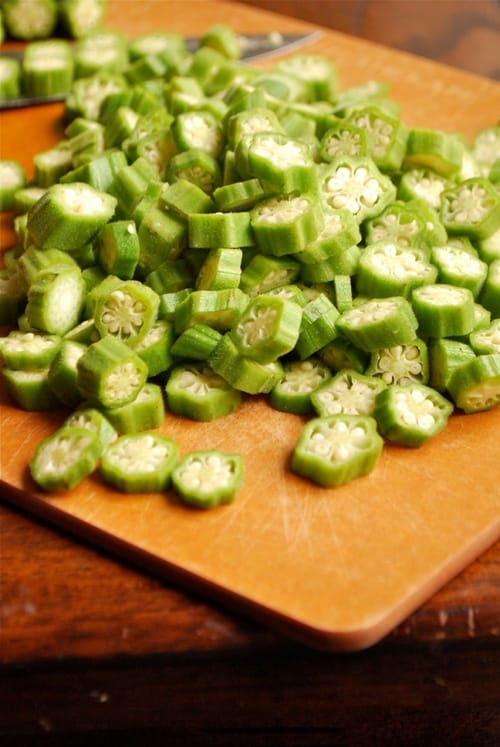 Sliced Okra Cornmeal Fried Okra recipe and images by Lacey Baier, a sweet pea chef