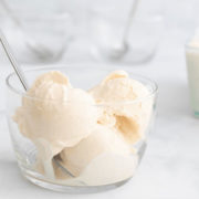healthy vanilla ice cream side view