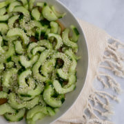 cucumber salad top down view