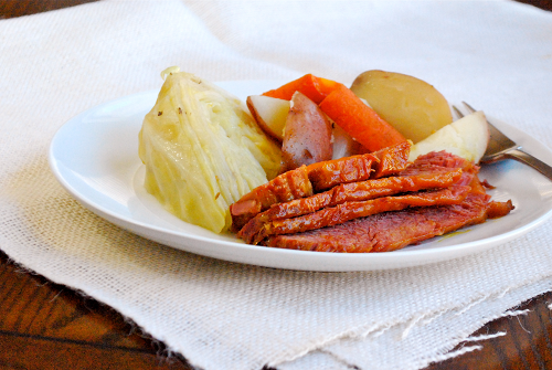 Corned Beef and Cabbage recipe and images by Lacey Baier, a sweet pea chef