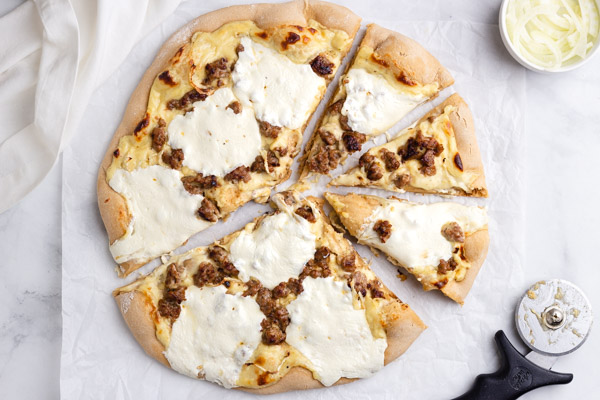 Fennel Sausage Pizza | With A Decadent White Sauce