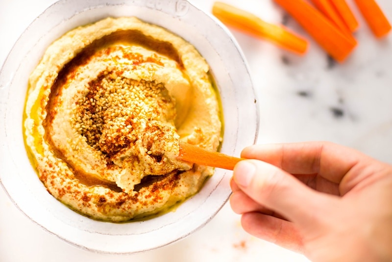 Homemade Hummus | Easy, vegan, healthy, clean, and high-protein snack for the win! | A Sweet Pea Chef
