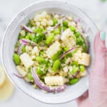 This Summer Corn Edamame Salad is full of summer vibes and is so easy to make!