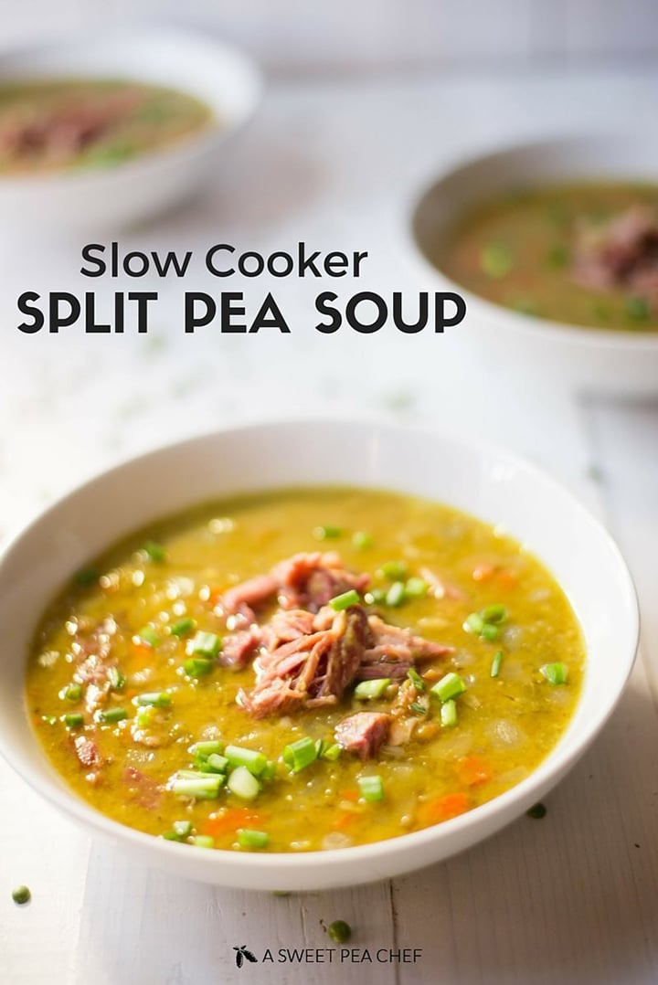 Healthy Soup Recipes: Slow Cooker Split Pea Soup