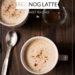 (Better Than Starbucks!) Homemade Eggnog Latte | Here's a tasty eggnog latte recipe that’s better and healthier than the Starbucks eggnog latte recipe. And it's so easy to make a latte at home even without an espresso maker! | A Sweet Pea Chef #eggnoglatte #latte