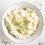 Cauliflower Mashed Potatoes | An easy, healthy, low carb option that takes just like mashed potatoes, but with cauliflower! | A Sweet Pea Chef