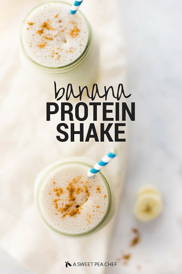 Banana Protein Shake | Enjoy this delicious banana protein shake that is one of the best protein shakes I’ve ever had. | A Sweet Pea Chef
