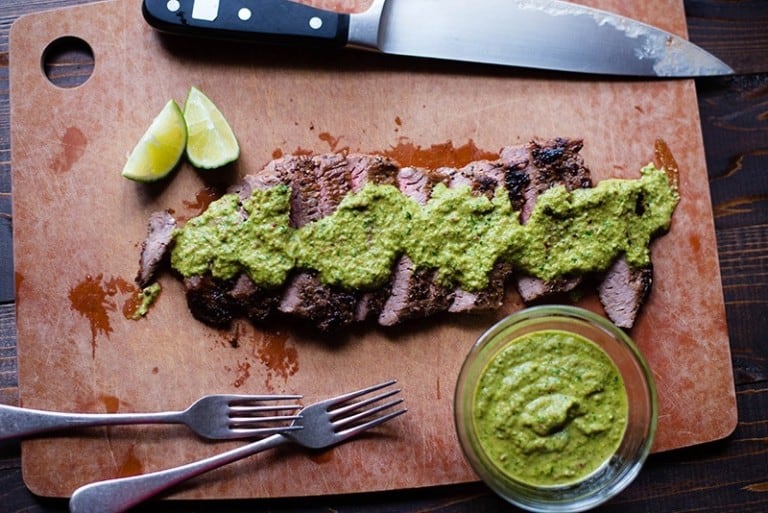 Flank Steak With Chimichurri Sauce • A Sweet Pea Chef