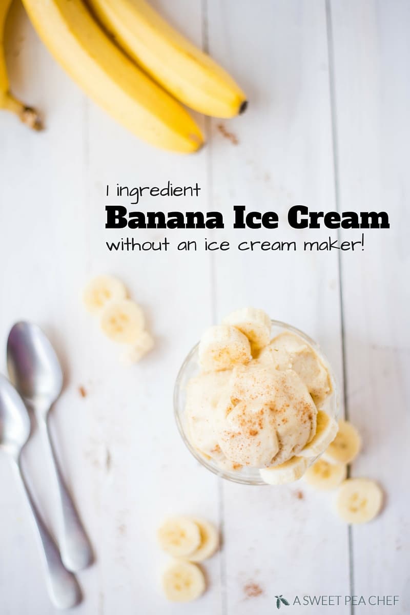 Banana Ice Cream Recipe Without Ice Cream Maker | A recipe for how to make banana ice cream without an ice-cream maker, as published on A Sweet Pea Chef | A Sweet Pea Chef
