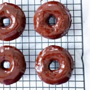 chocolate donuts with chocolate glaze