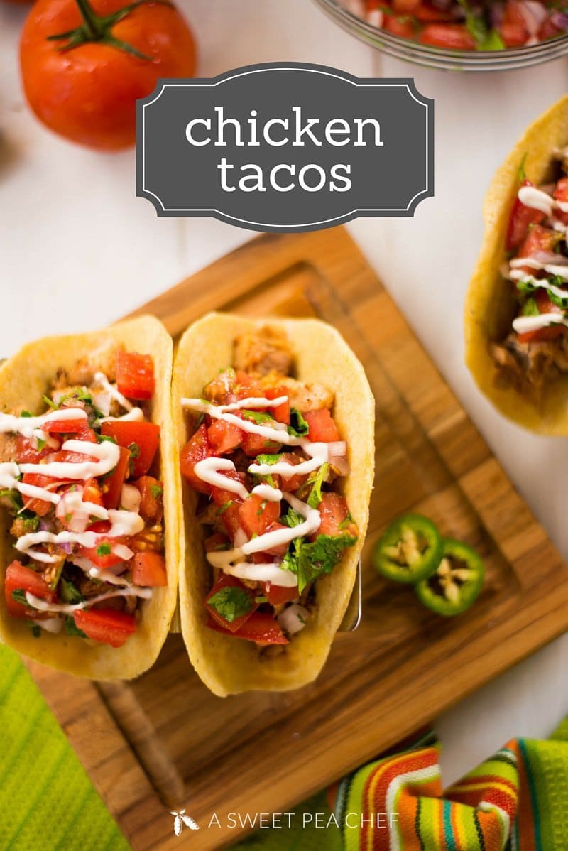 Chicken Tacos | Amazing, easy, and delicious chicken tacos. www.asweetpeachef.com