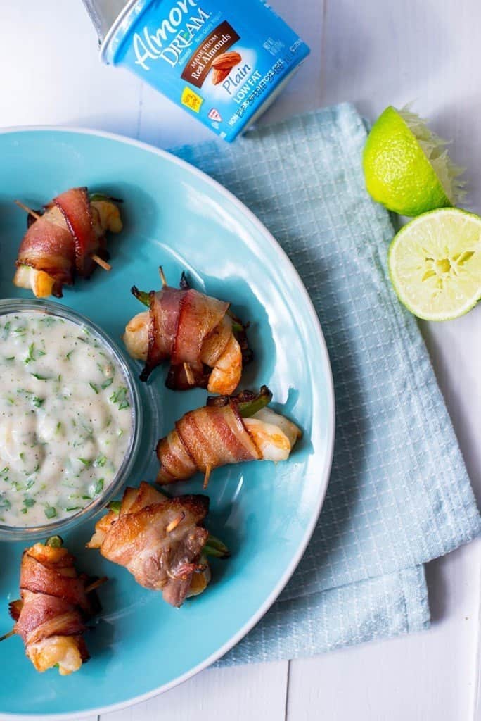 Crispy BaconWrapped Shrimp Jalapeno Poppers Recipe with Cilantro A