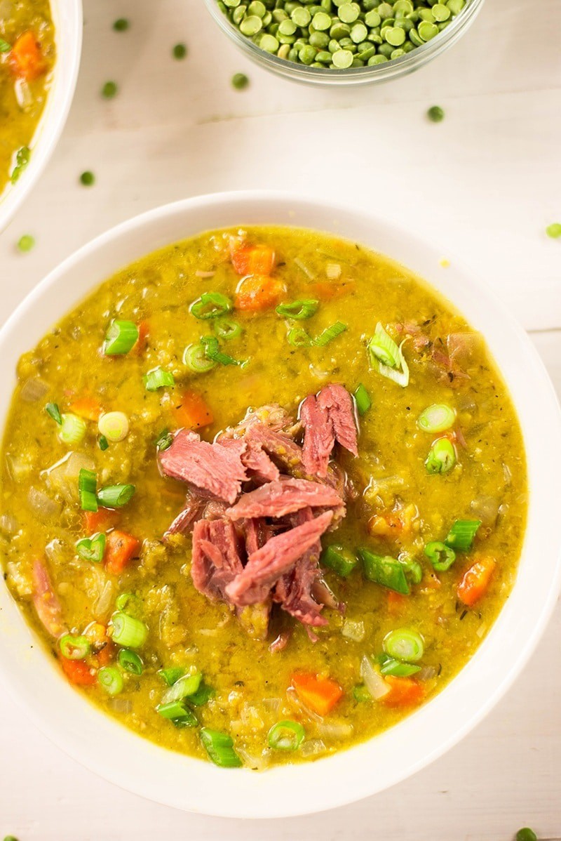 Slow Cooker Split Pea Soup | Easy, protein-packed, and delicious! www.asweetpeachef.com