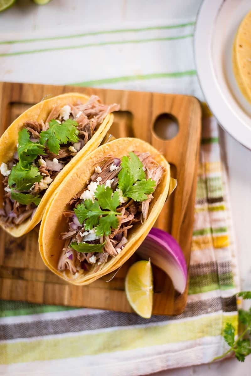 Slow Cooker Green Chile Pork Tacos A Sweet Pea Chef