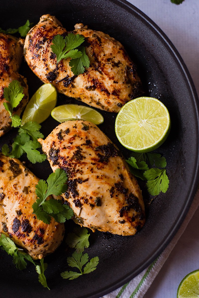 Cilantro Lime Chicken | Quick, delicious, 7 ingredients, and Healthy! | asweetpeachef.com