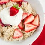 Strawberries And Cream Steel Cut Oats Square Recipe Preview Image