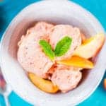 Fresh Peach Frozen Yogurt Square Recipe Preview Image