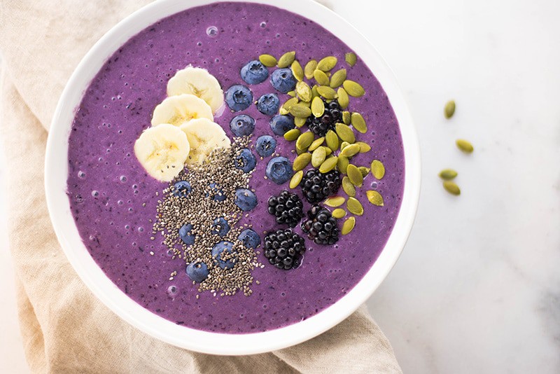 Banana Blueberry Smoothie Bowl | Taking a delicious berry smoothie to the next level. | A Sweet Pea Chef