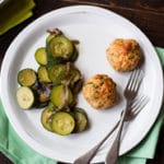 Healthy Chicken Meatballs With Sautéed Zucchini - Square Recipe Preview Image