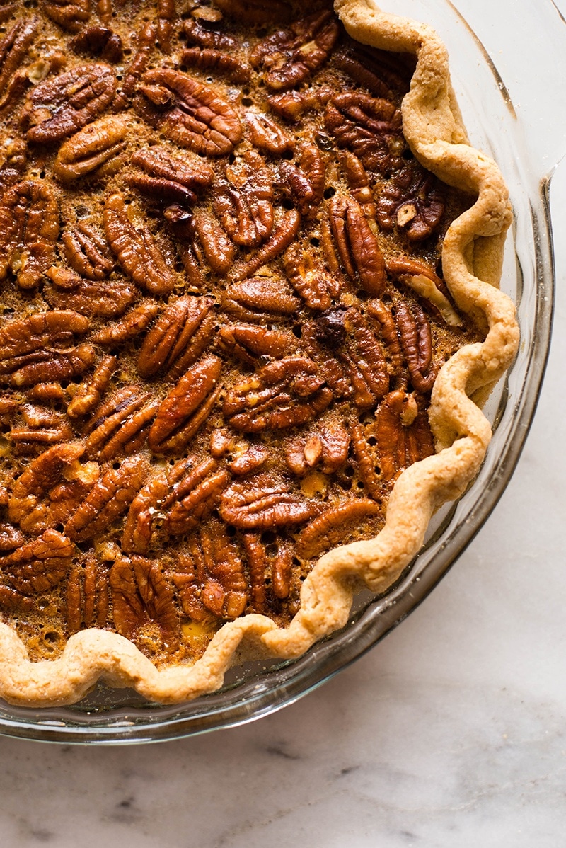 Healthy Pecan Pie | Clean, easy, and super delicious - this pecan pie is free of refined flours and sugars! | A Sweet Pea Chef